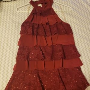 Studio Y Tiered Lace Halter top